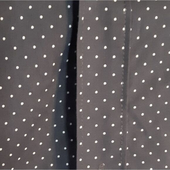 H&M gray/white polka dot slim fit button up shirt - Picture 4 of 6